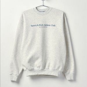 Sporty & Rich Athletic Club Crewneck - Heather Grey
